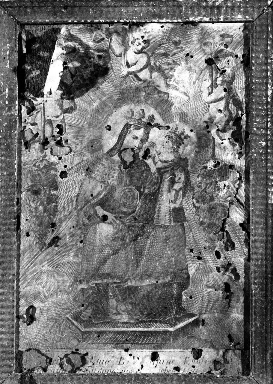 Madonna con Bambino e angeli (stampa a colori) - ambito italiano (sec. XIX)