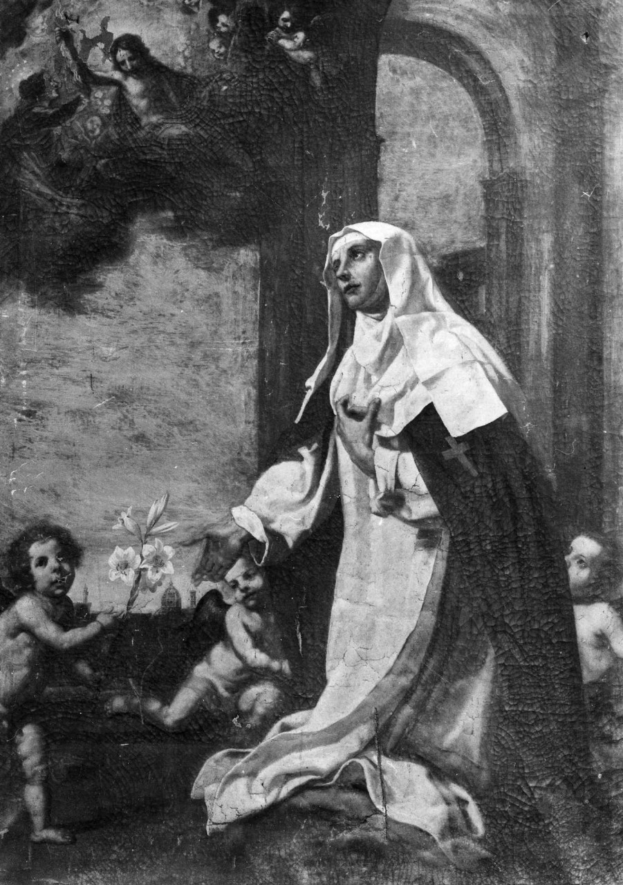 suor Domenica del Paradiso implora la Madonna per la liberazione di Firenze dalla peste (dipinto) di Vignali Jacopo (sec. XVII)