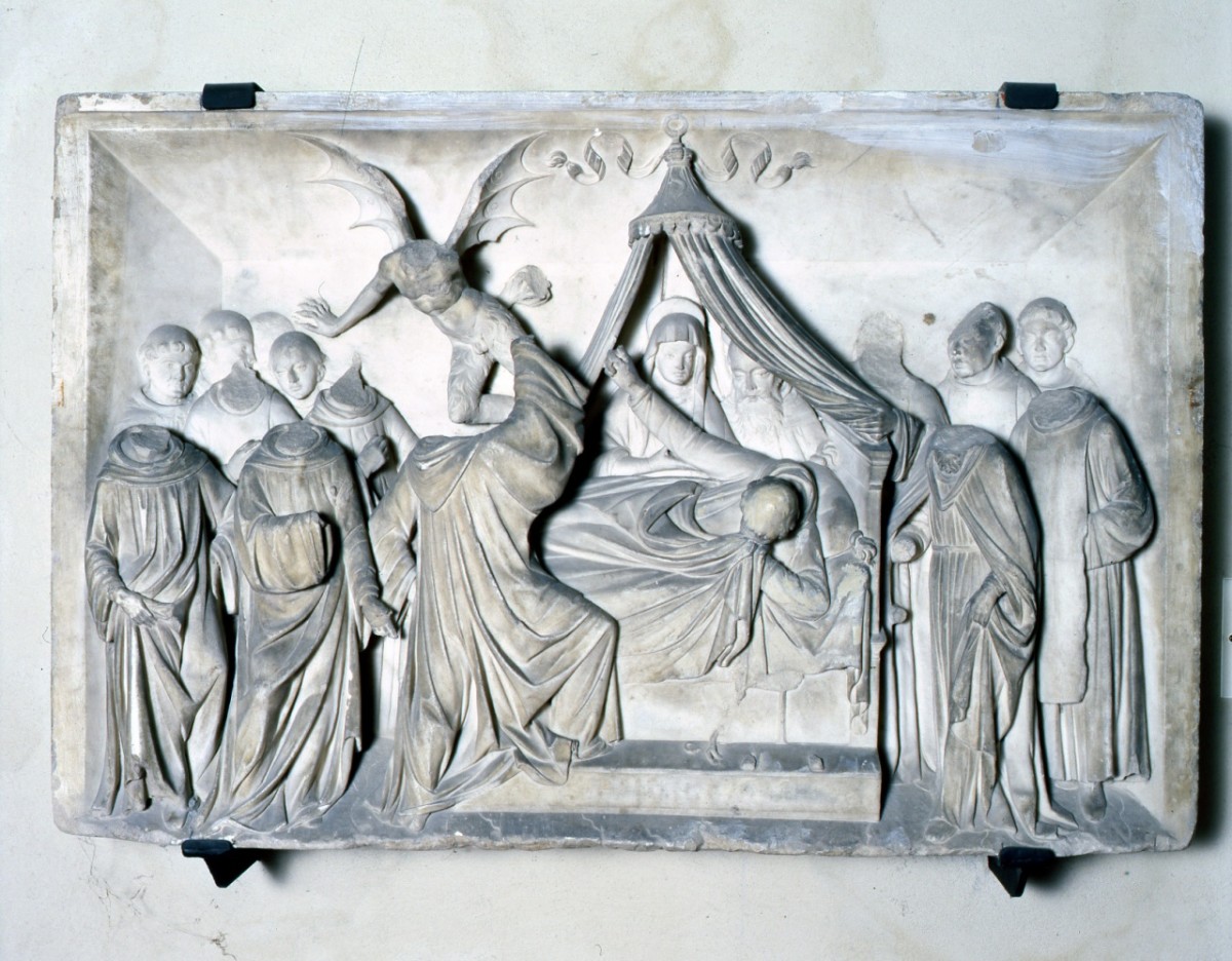 San Giovanni Gualberto libera un monaco dal demonio (rilievo) di Benedetto da Rovezzano (primo quarto sec. XVI)