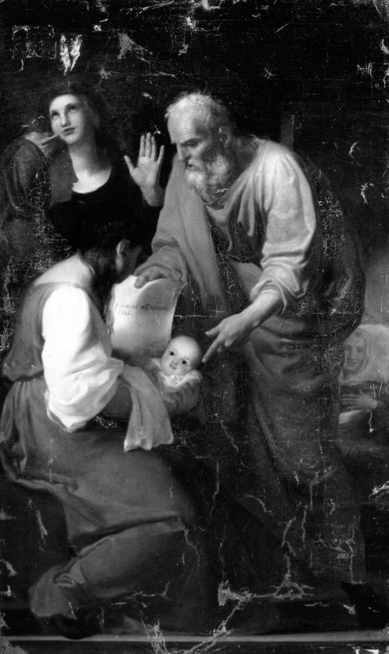 imposizione del nome a San Giovanni Battista (dipinto) di Sabatelli Luigi (sec. XVIII)