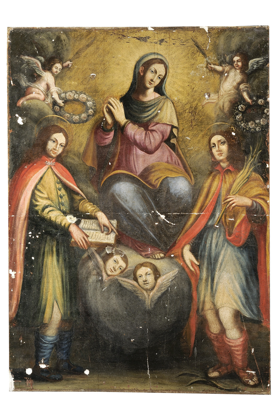 Madonna in gloria tra Santi martiri (dipinto) - ambito toscano (sec. XVII)