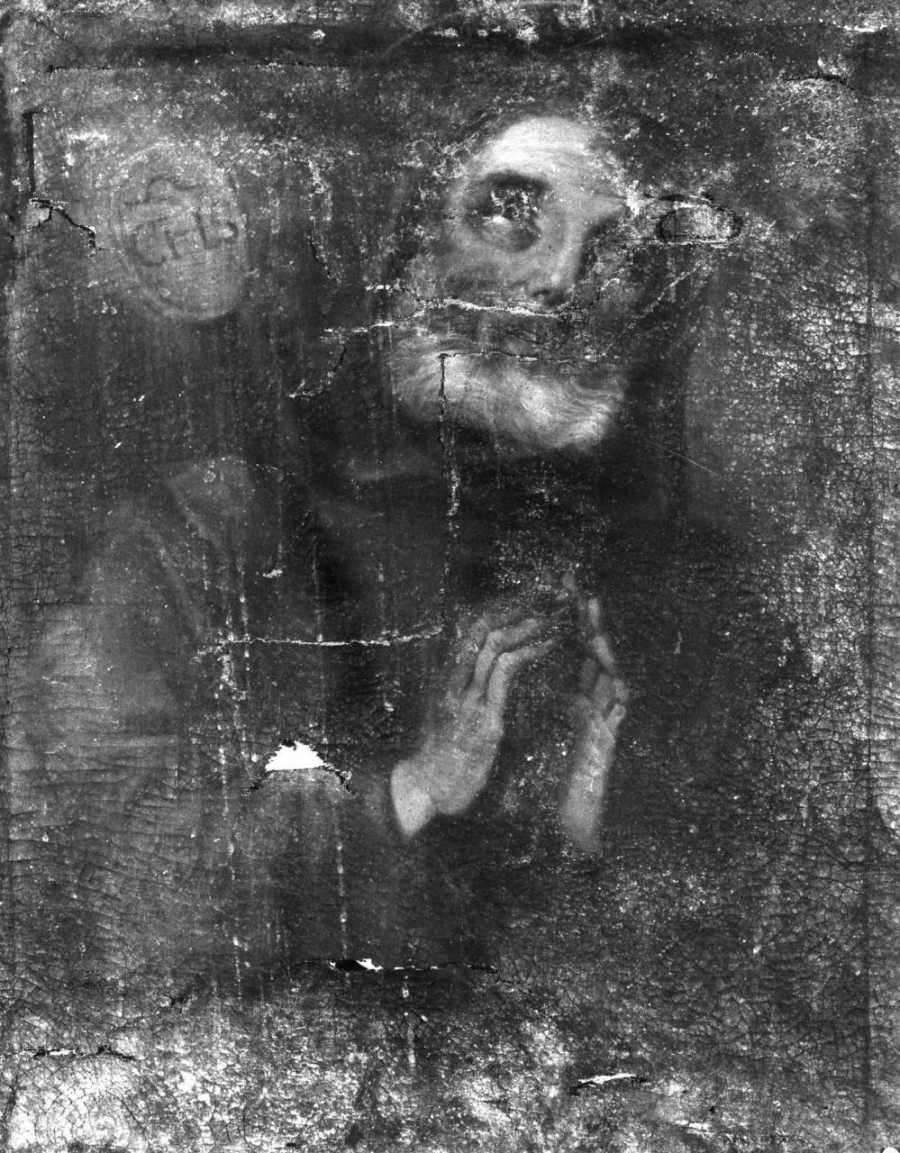 Santo in preghiera (dipinto) - ambito toscano (fine sec. XVII)