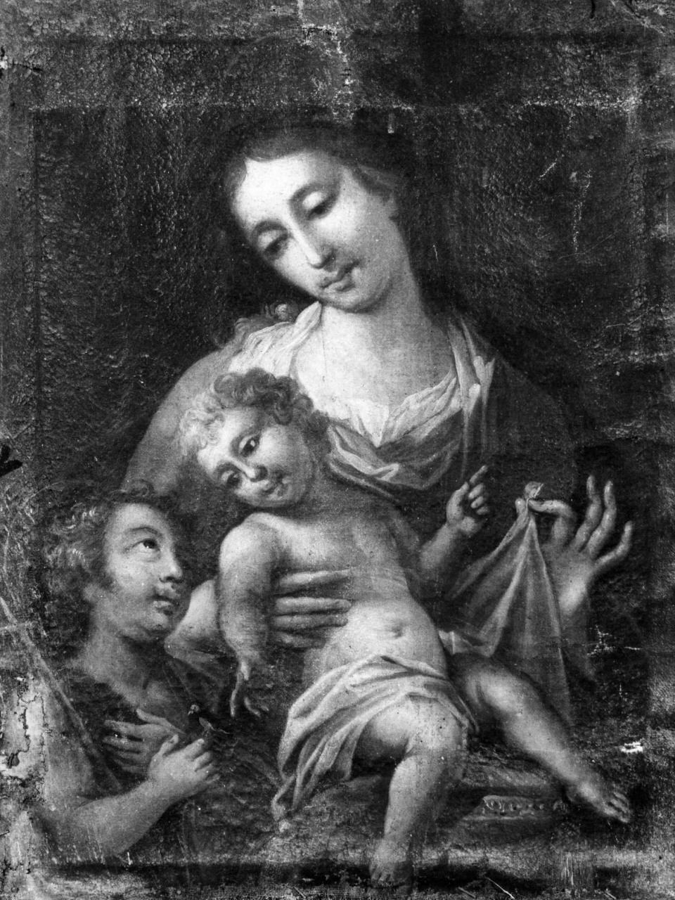 Madonna con Bambino e San Giovannino (dipinto) - ambito toscano (secc. XVII/ XVIII)