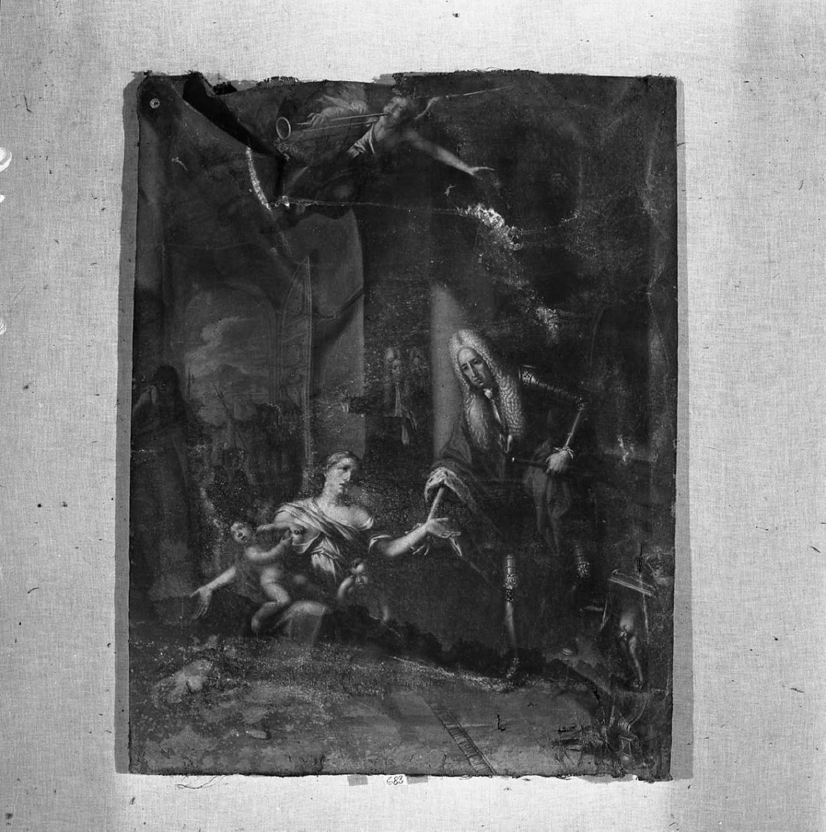 scena allegorica (dipinto) - ambito fiorentino (inizio sec. XVIII)