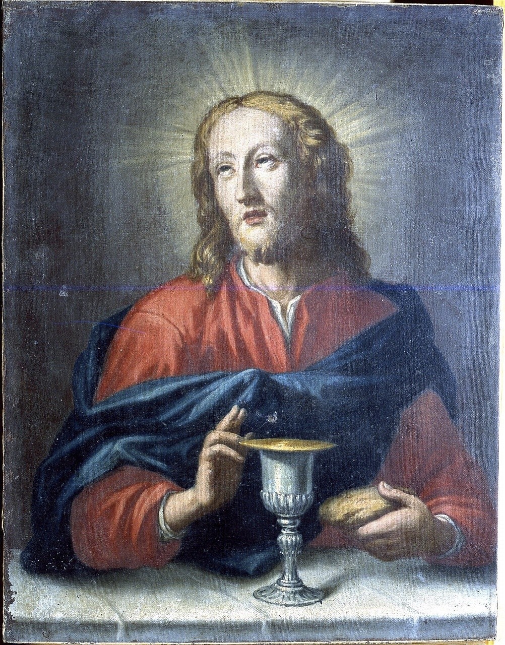 Cristo redentore benedicente (dipinto) - ambito toscano (sec. XVIII)
