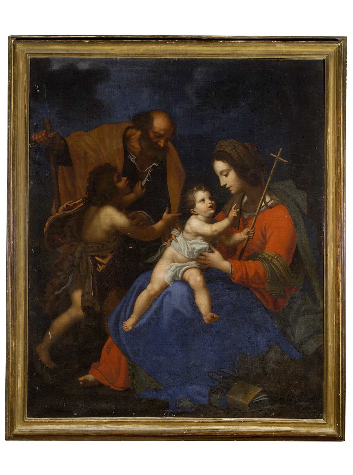 Sacra Famiglia con San Giovanni Battista bambino (dipinto) di Bilivert Giovanni (secondo quarto sec. XVII)