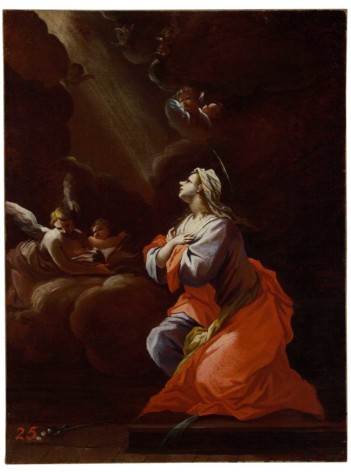 santa in estasi (dipinto) - ambito fiorentino (prima metà sec. XVIII)