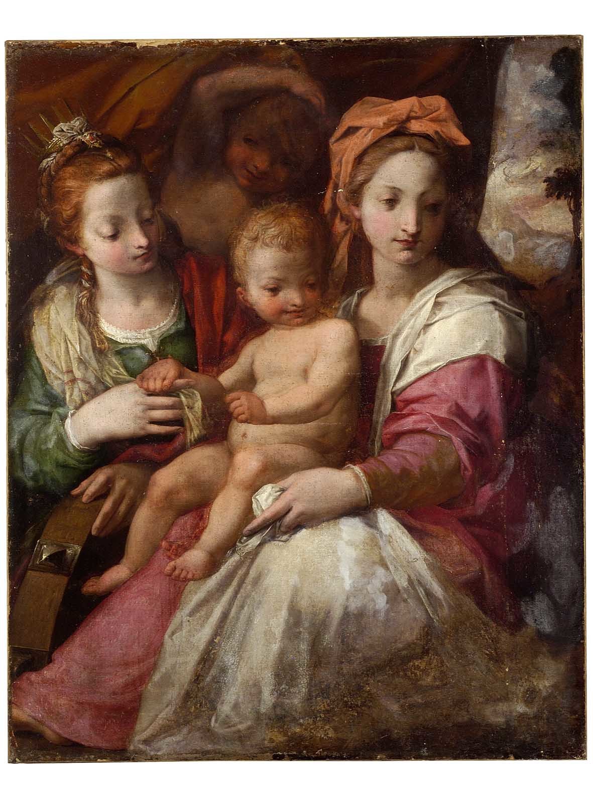 matrimonio mistico di Santa Caterina da Siena (dipinto) di Barocci Federico (maniera) (seconda metà sec. XVI)