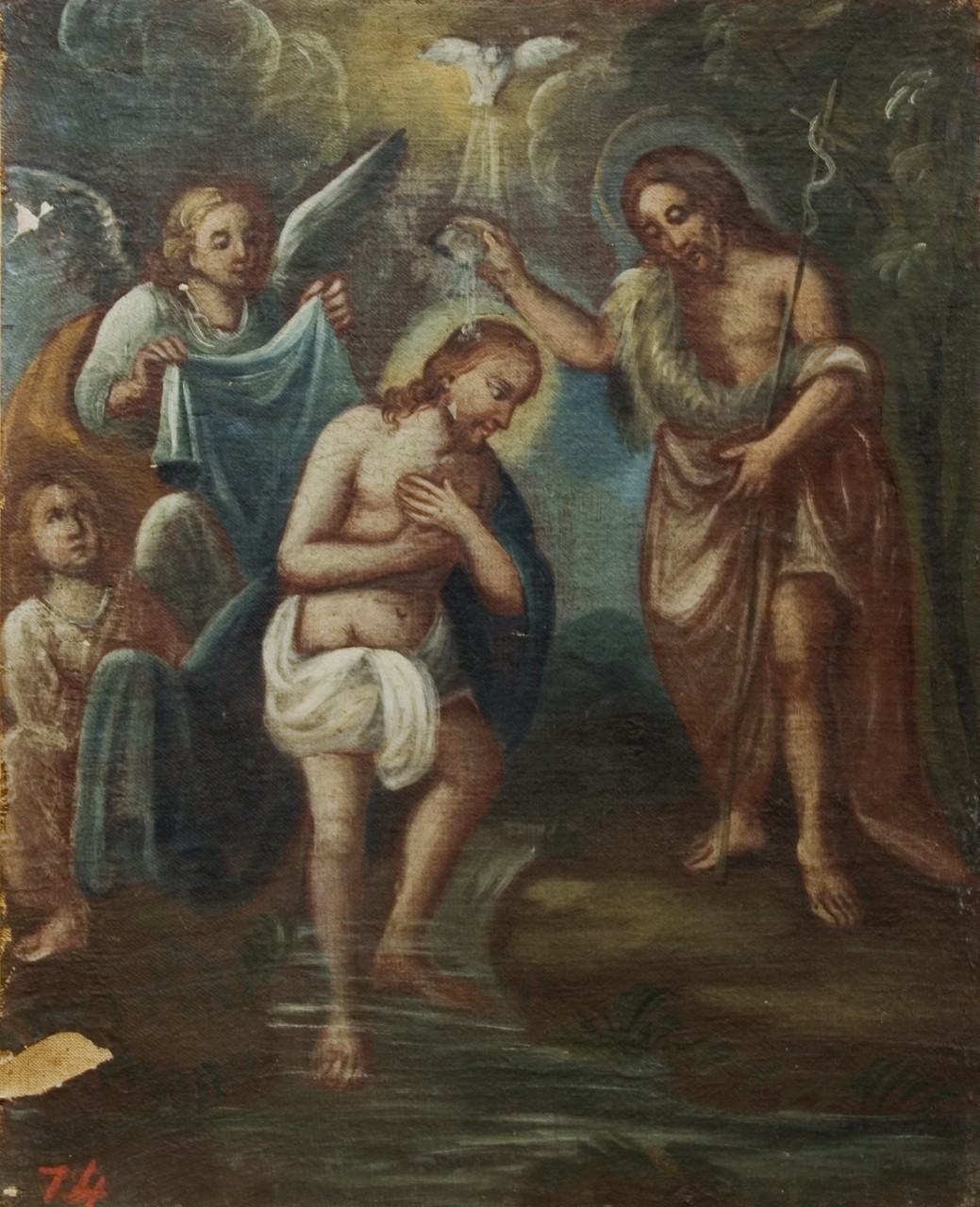 battesimo di Cristo (dipinto) - ambito toscano (secc. XVII/ XVIII)