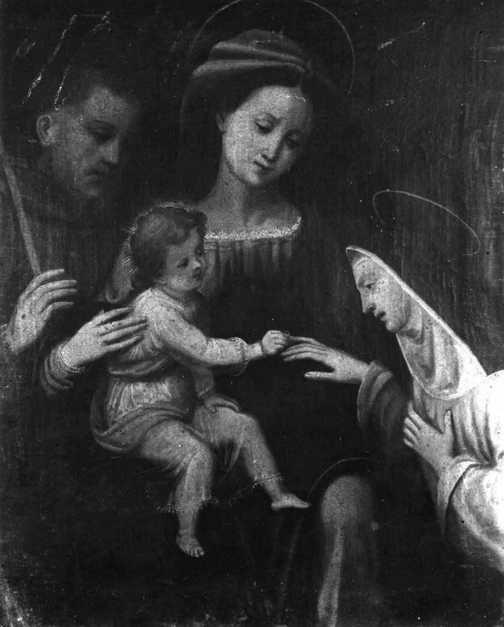 Madonna con Bambino e Santi (dipinto) - ambito toscano (sec. XVII)