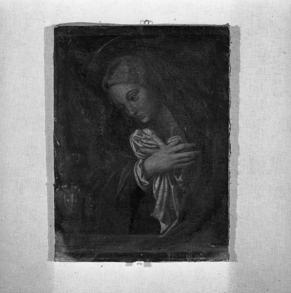 Madonna Addolorata con simboli della Passione (dipinto) - ambito fiorentino (sec. XVII)