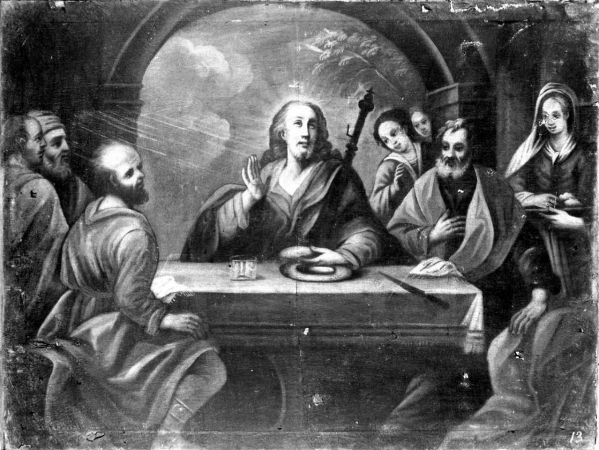 cena in Emmaus (dipinto) - ambito fiorentino (sec. XVII)