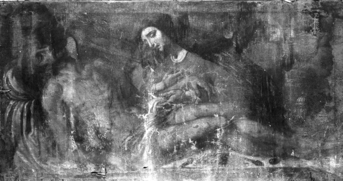 pietà (dipinto) - ambito fiorentino (prima metà sec. XVII)