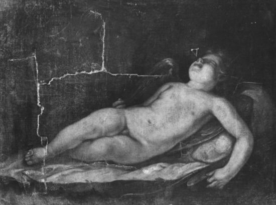 Cupido dormiente (dipinto) - ambito emiliano (prima metà sec. XVII)