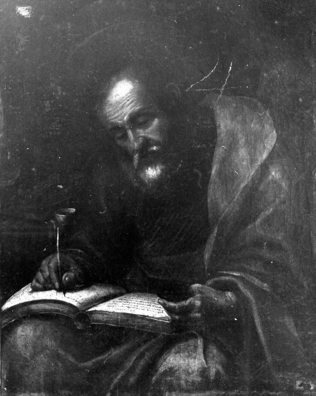 San Luca scrive il vangelo (dipinto) - ambito fiorentino (?) (prima metà sec. XVII)