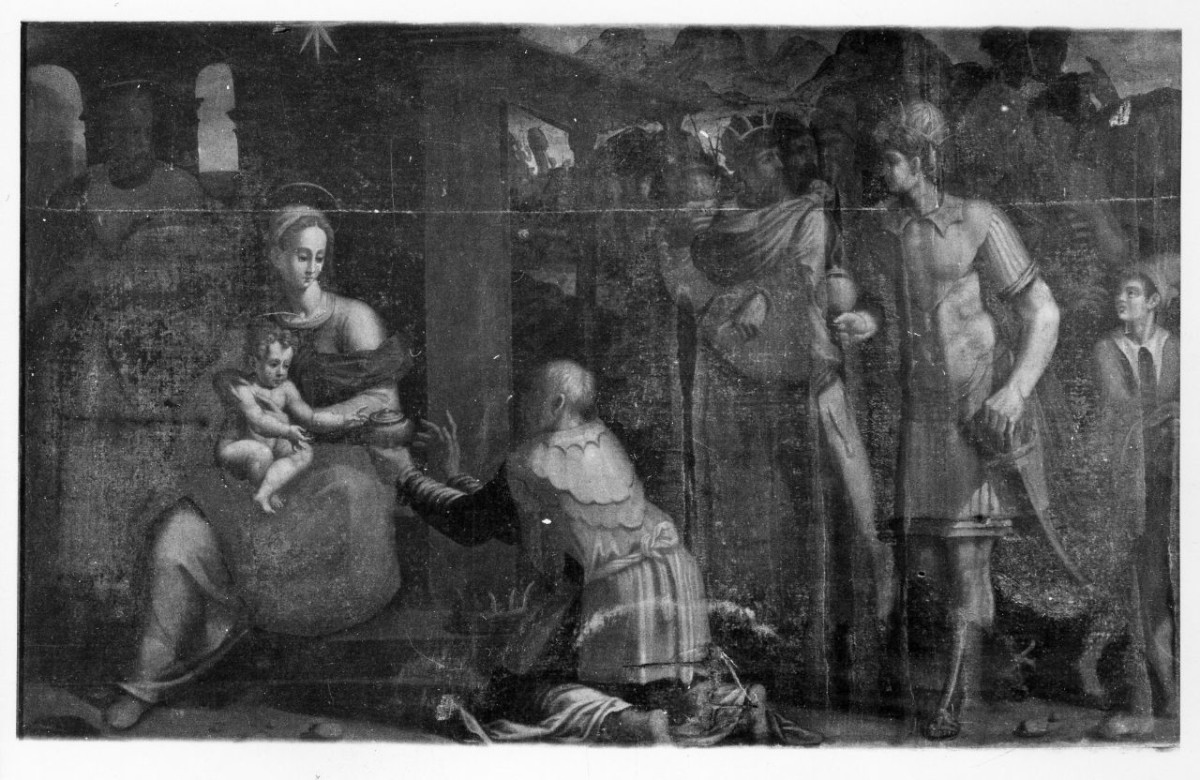 adorazione dei Re Magi (dipinto) - ambito tosco-romano (sec. XVI)