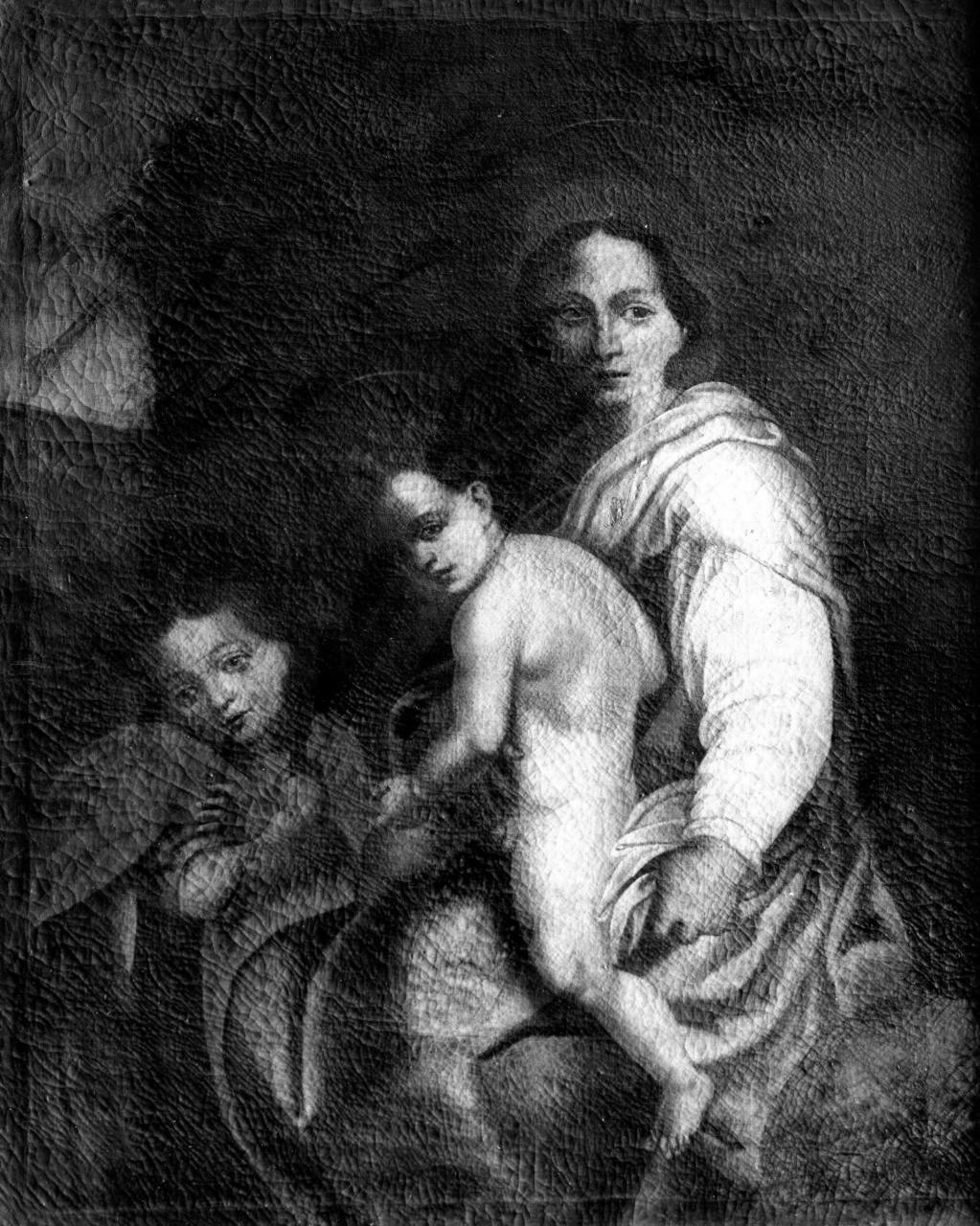 Madonna con Bambino e San Giovannino (dipinto) - ambito italiano (fine/ inizio secc. XVI/ XVII)