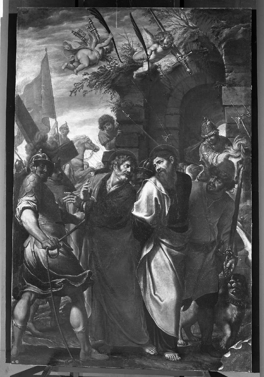 San Pietro e San Paolo condotti al martirio (dipinto) di Boschi Fabrizio (sec. XVII)