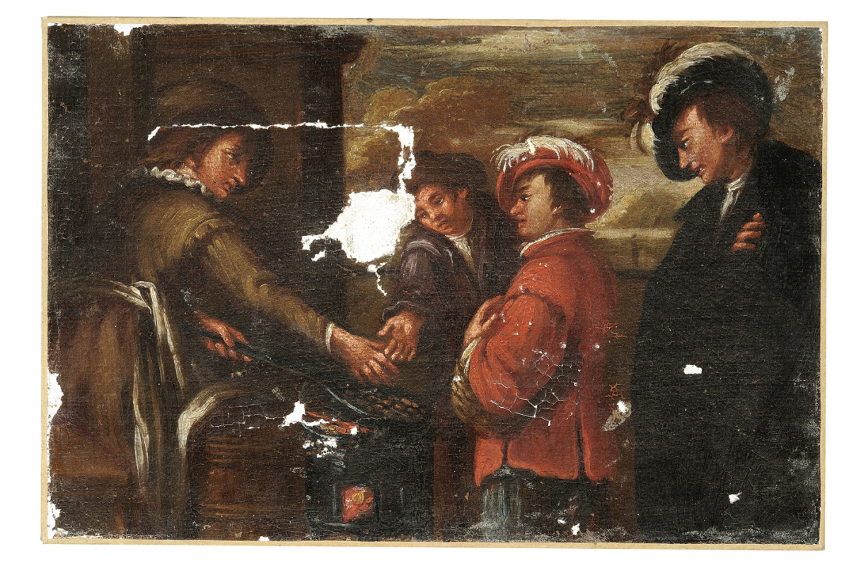 scena di genere (dipinto) - ambito italiano (sec. XVII)