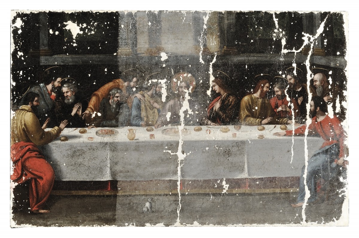 ultima cena (dipinto) - ambito toscano (prima metà sec. XVIII)