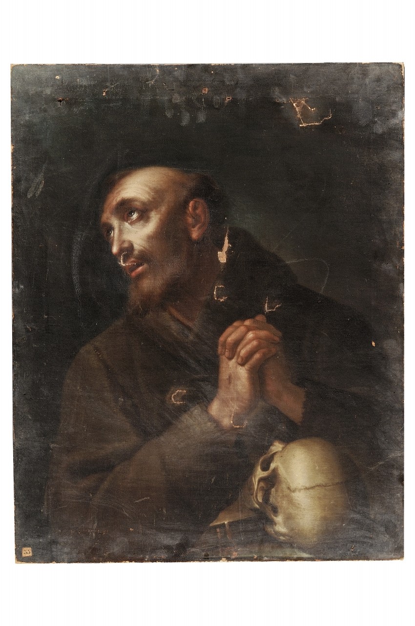 San Francesco d'Assisi in preghiera (dipinto) di Piattoli Bacherini Anna (terzo quarto sec. XVIII)