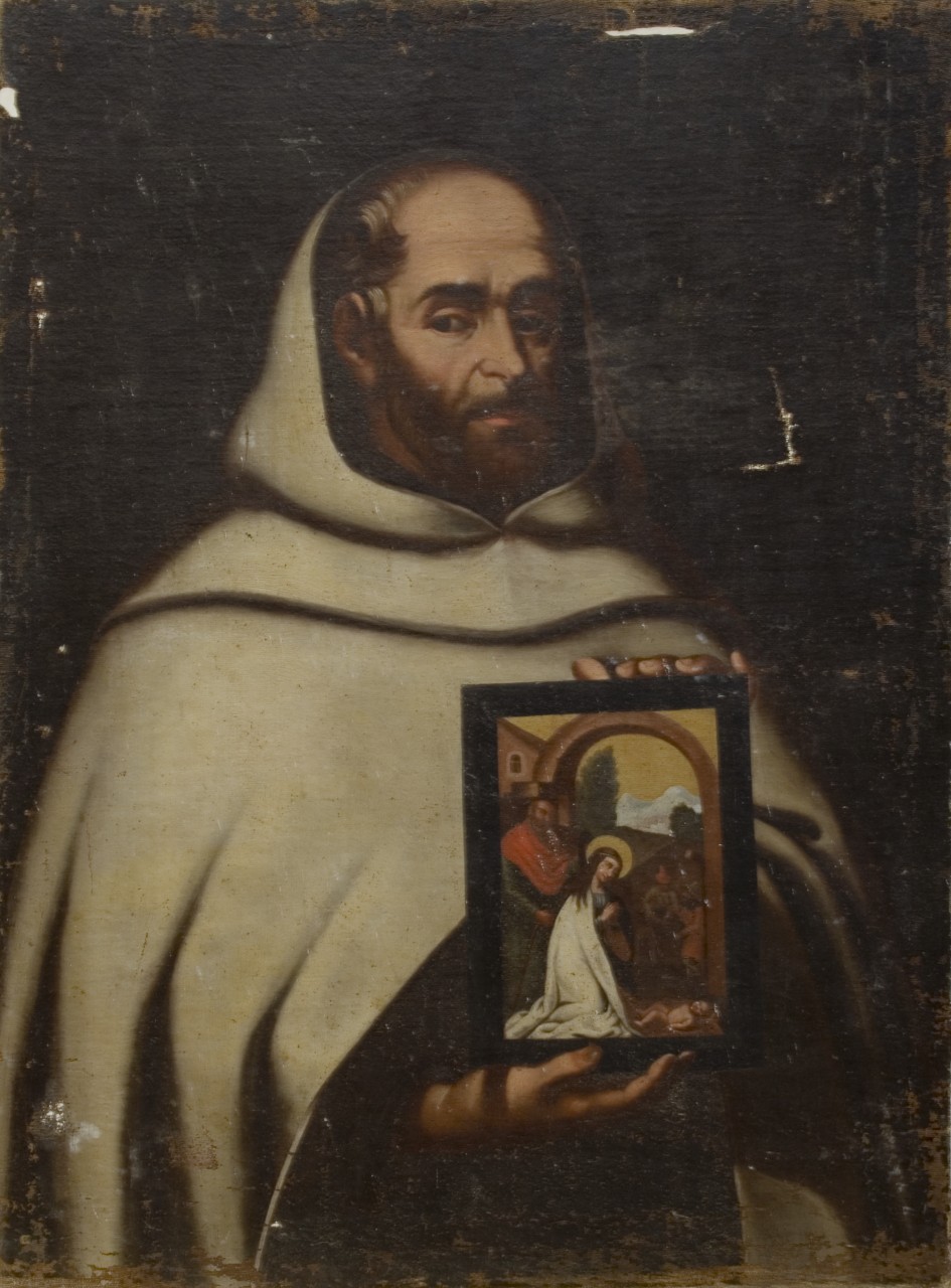 santo carmelitano (dipinto) - ambito spagnolo (sec. XVII)