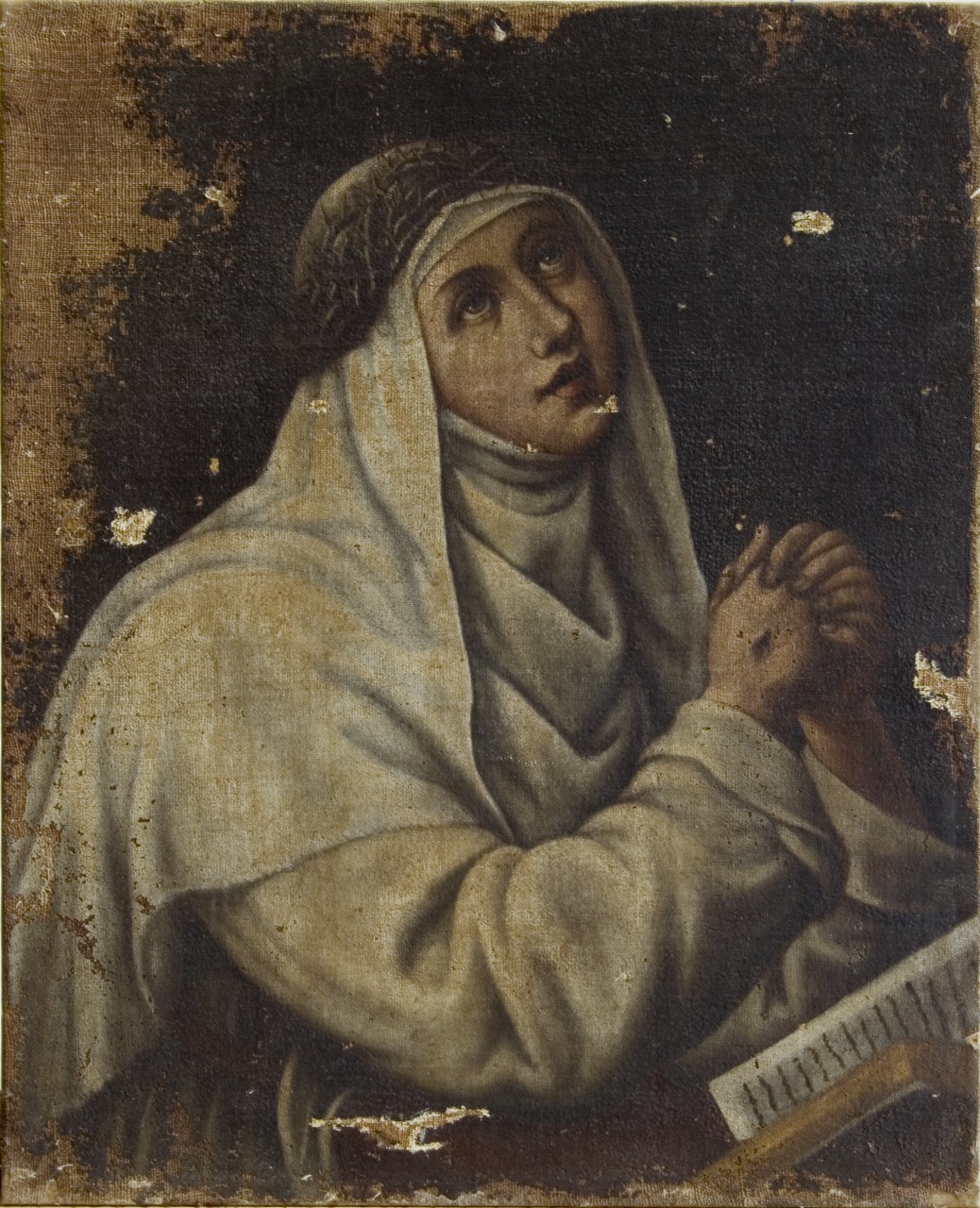 Santa Caterina da Siena in preghiera (dipinto) - ambito italiano (sec. XVII)