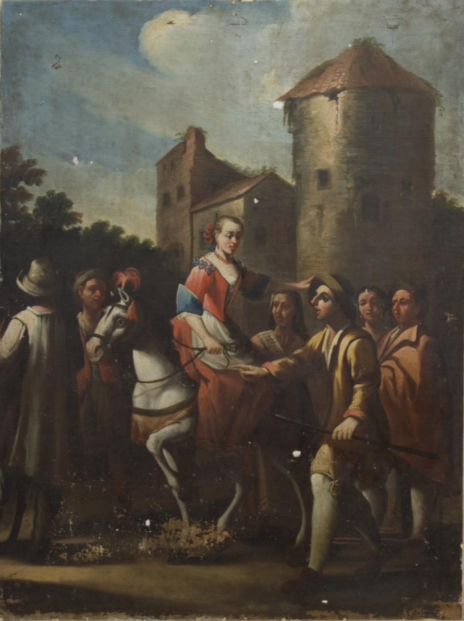 scena di genere (dipinto) - ambito fiorentino (sec. XVII)