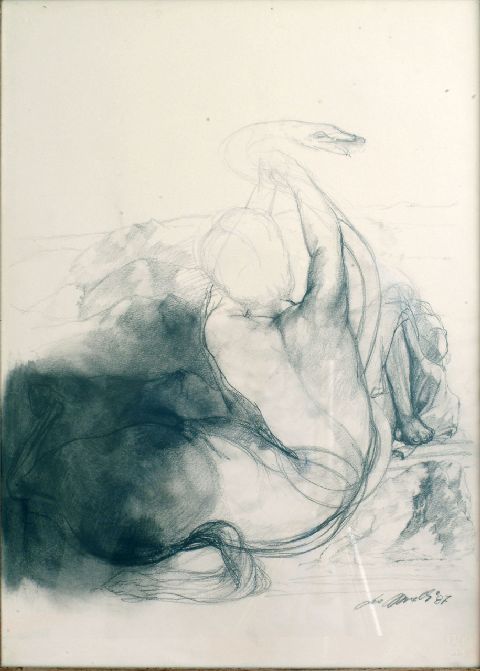 Centauro (disegno) di Morelli Leo (sec. XX)