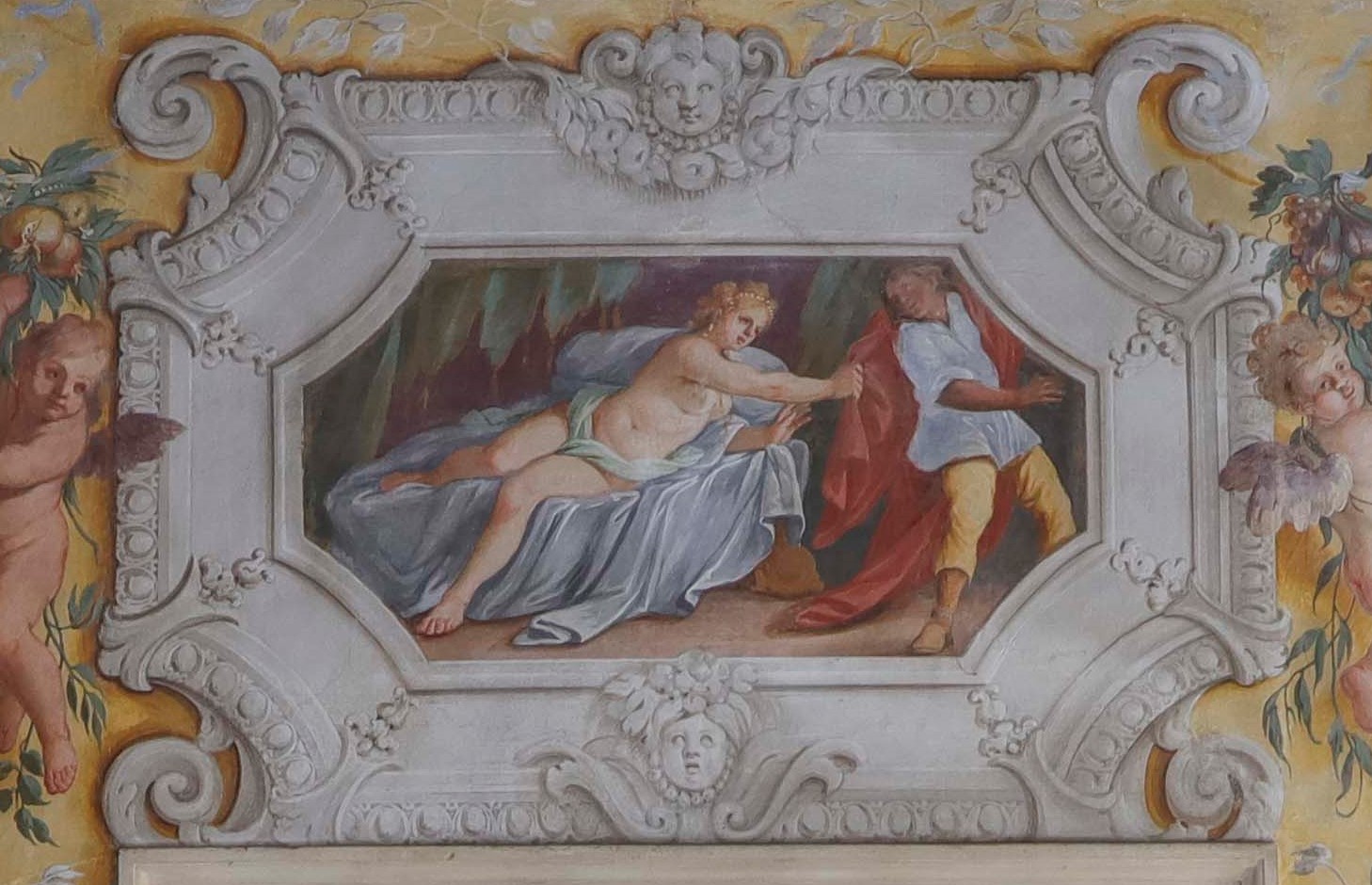 Giuseppe e la moglie di Putifarre, Storie bibliche (dipinto, elemento d'insieme) di Primon, Michele (attribuito) - ambito veneto (ultimo quarto XVIII)