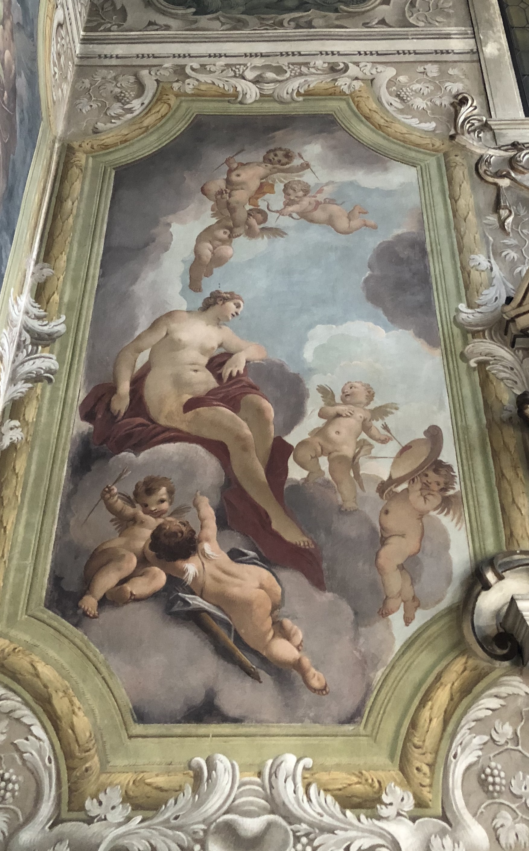 Venere e amorini, Storie mitologiche (dipinto, elemento d'insieme) di Louis Dorigny (attribuito) - ambito veneto (fine/ inizio XVII/XVIII)