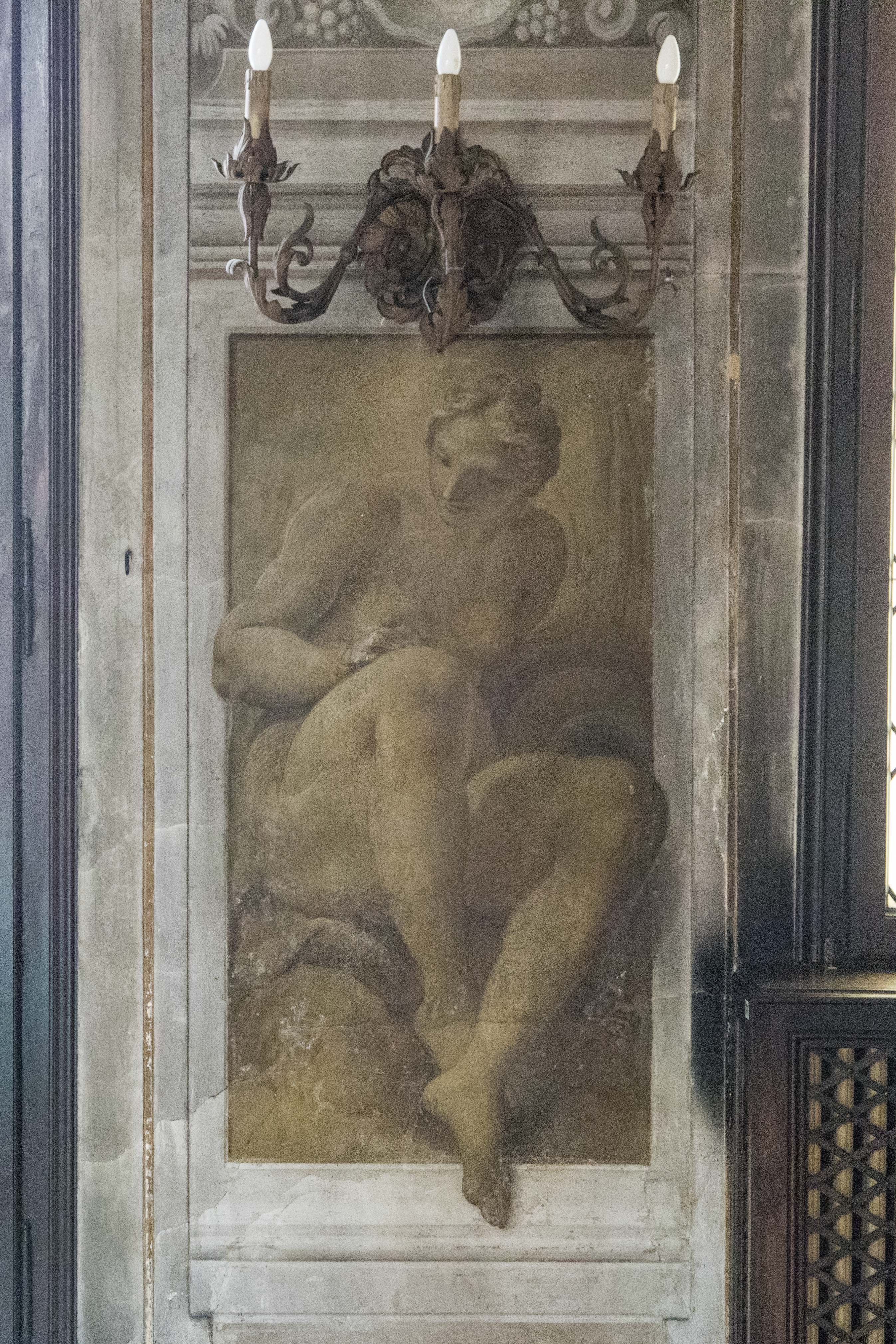 Ninfa fluviale, Personaggio mitologico (dipinto, elemento d'insieme) di Louis Dorigny (attribuito) - ambito veneto (fine/ inizio XVII/XVIII)