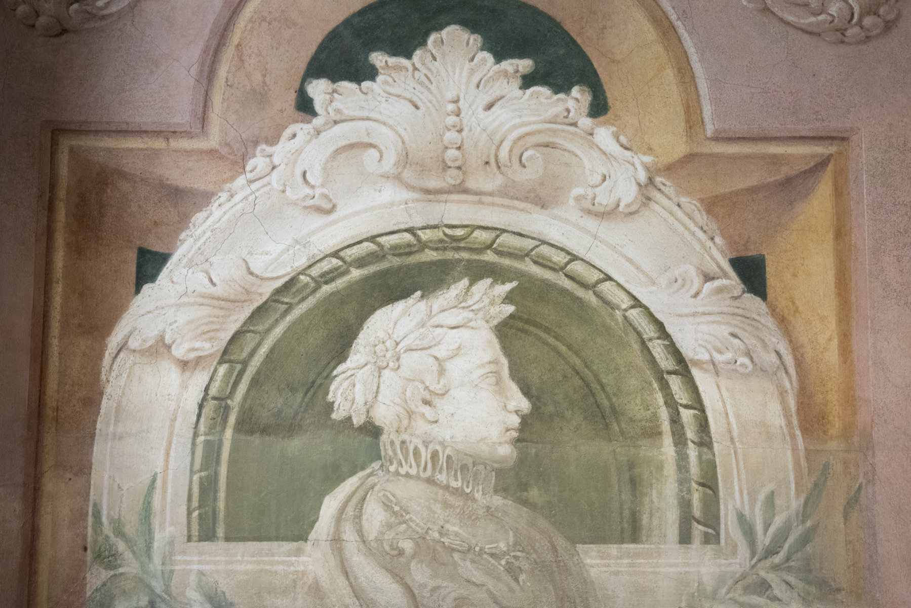 Busto di Cesare, Ritratti di uomini illustri (dipinto, ciclo) di Manzoni, Giacomo (attribuito) - ambito veneto (prima metà XX)