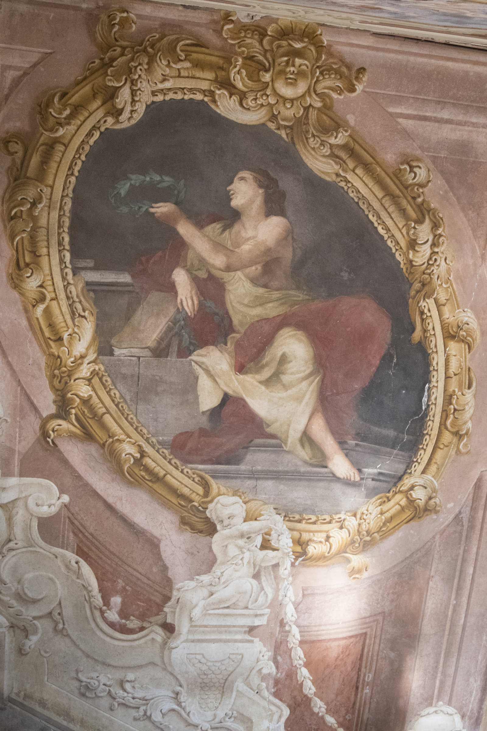 Clio, Musa (dipinto, ciclo) di Parolini, Giacomo (attribuito) - ambito emiliano (fine/ inizio XVI/XVII)
