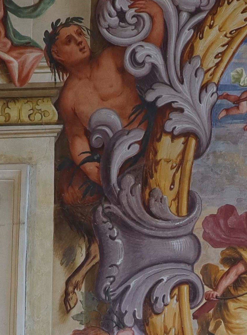 Satiro (dipinto, elemento d'insieme) di Primon, Michele (attribuito) - ambito veneto (ultimo quarto XVII)