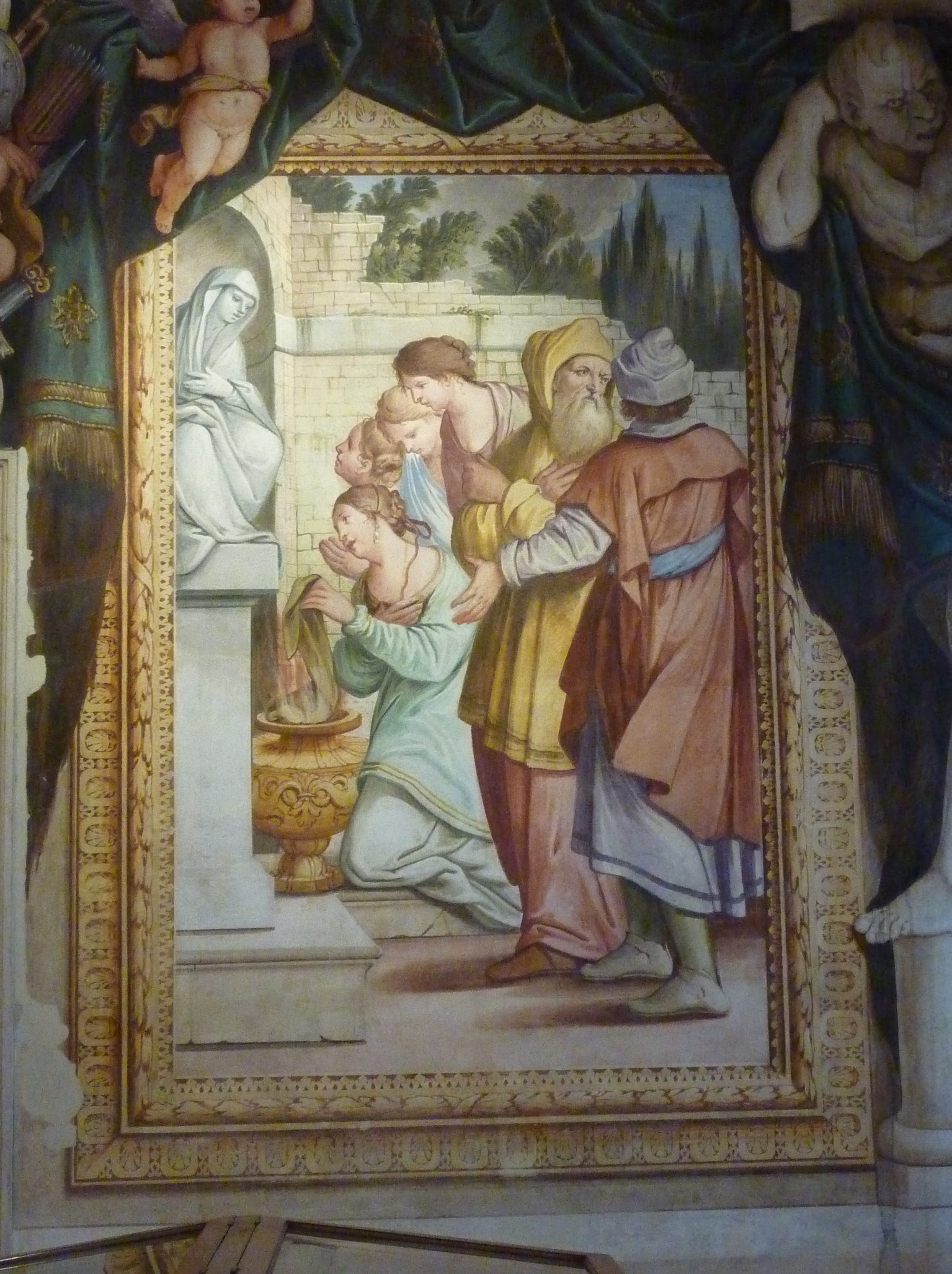 Vestale Emilia, Storie romane (dipinto, elemento d'insieme) di Primon, Michele (attribuito) - ambito veneto (ultimo quarto XVII)