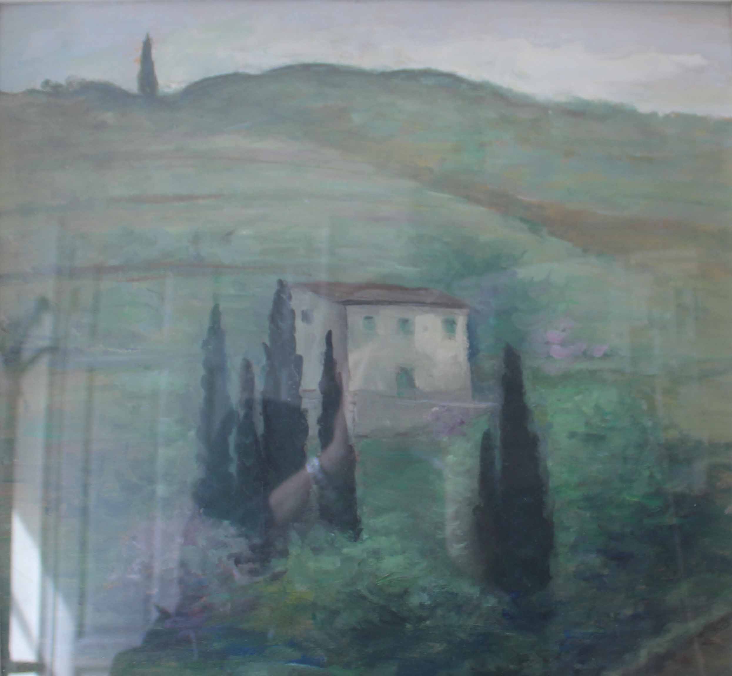 Primavera in Toscana, Paesaggio (dipinto, opera isolata) di Toschi, Orazio (attribuito) - ambito toscano (terzo quarto XX)