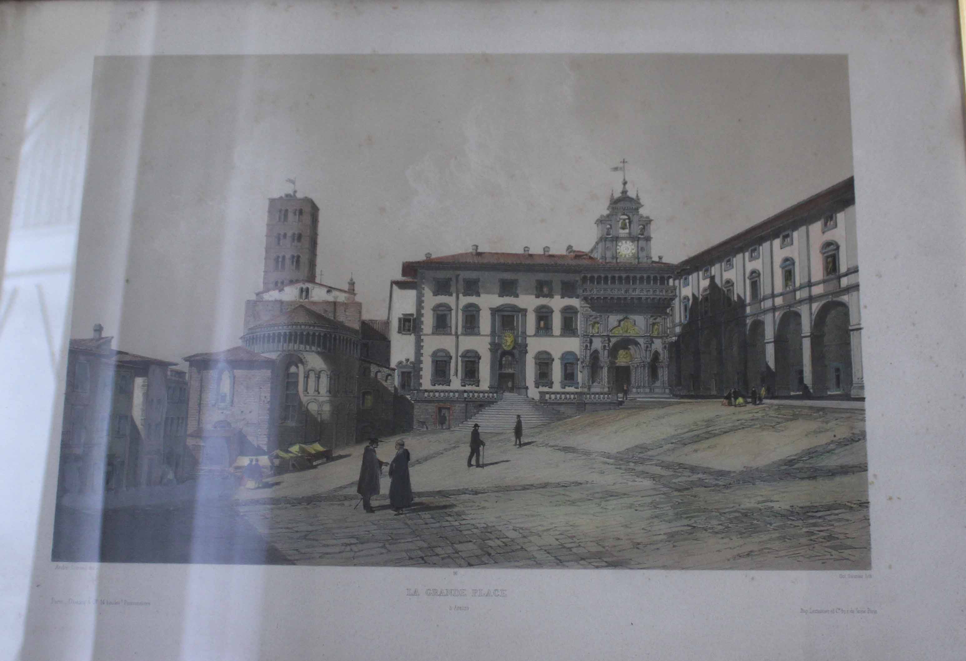 Veduta di Piazza Grande, Veduta di Piazza Grande (stampa, elemento d'insieme) di Del Durand, Andrè (attribuito) - ambito francese (XX)