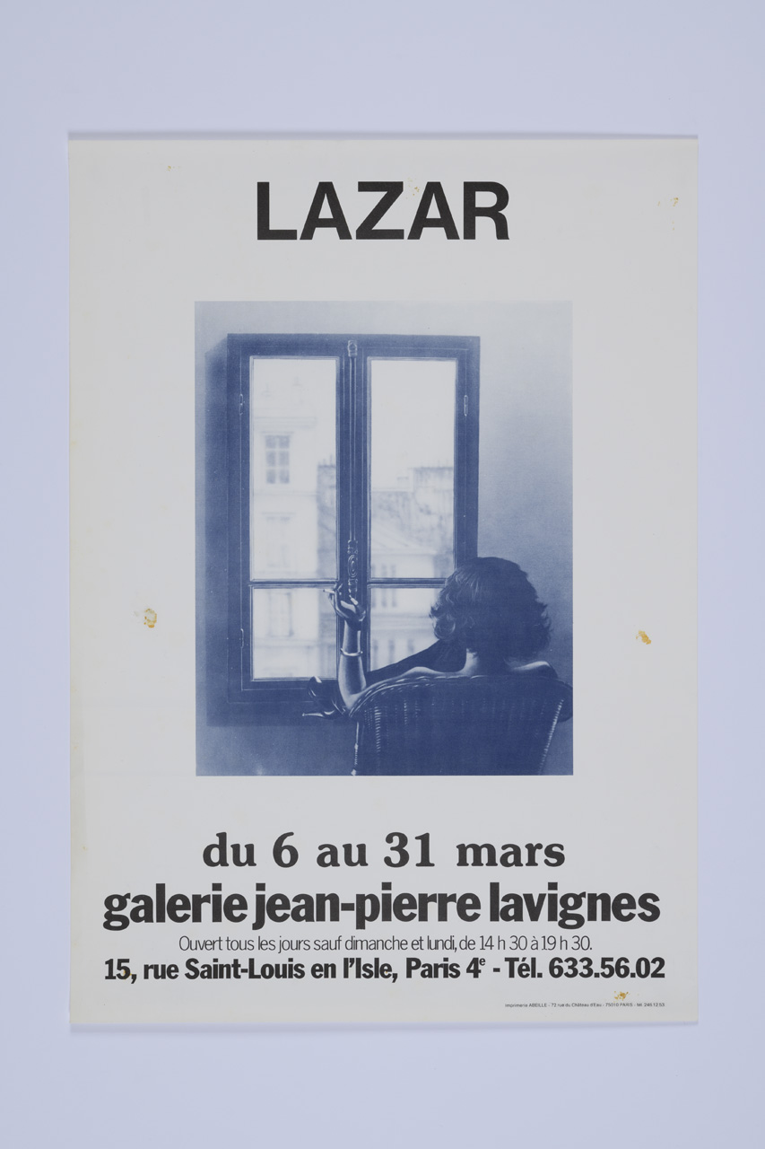 Lazar, Donna in poltrona di spalle mentre fuma di fronte a una finestra (manifesto) - ambito francese (XX)