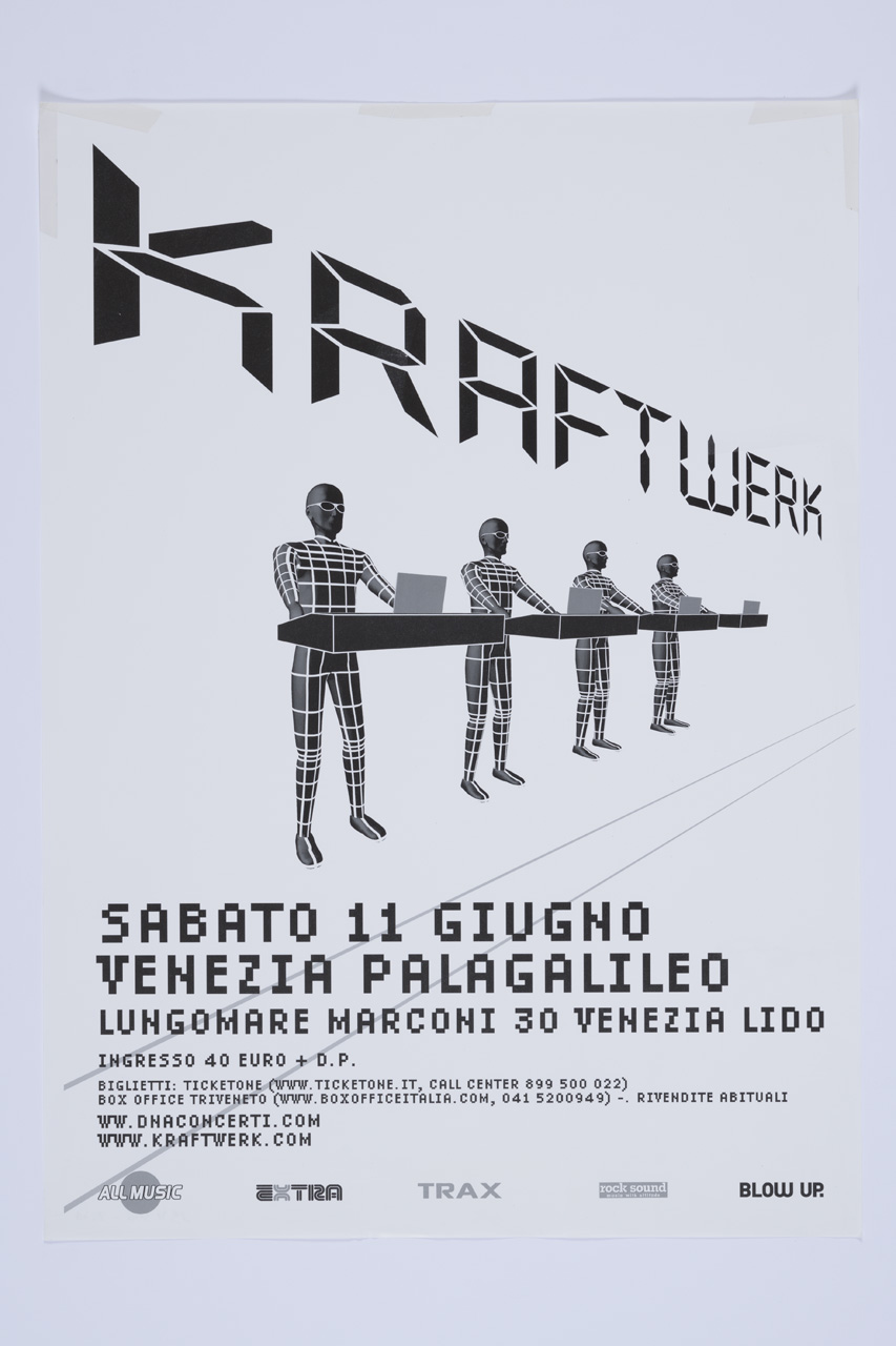 Kraftwerk, Elaborazione grafica con figure che lavorano al computer (manifesto) - ambito italiano (XXI)