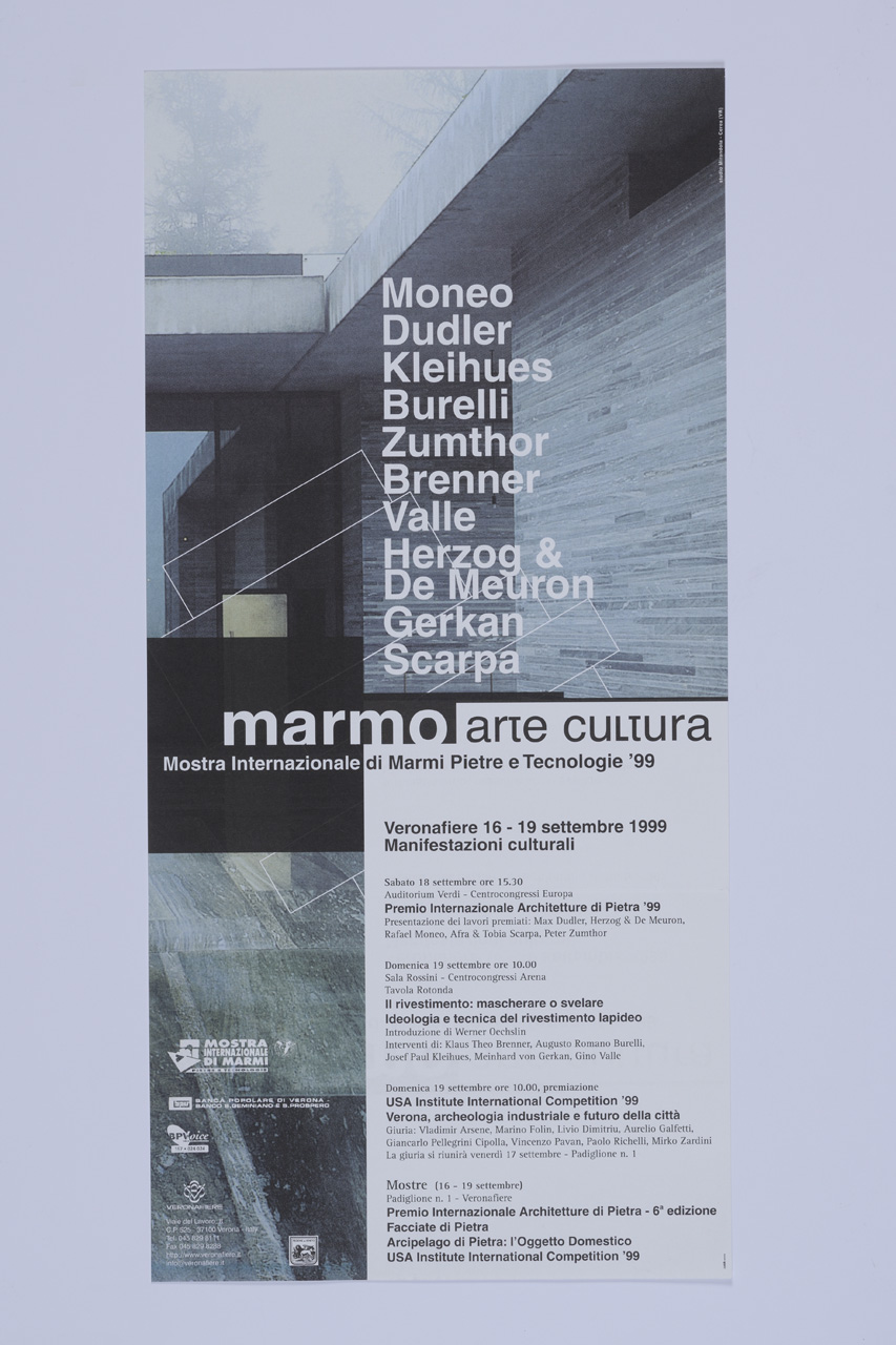 Marmo Arte Cultura, Lastre di marmo (manifesto) - ambito italiano (XX)