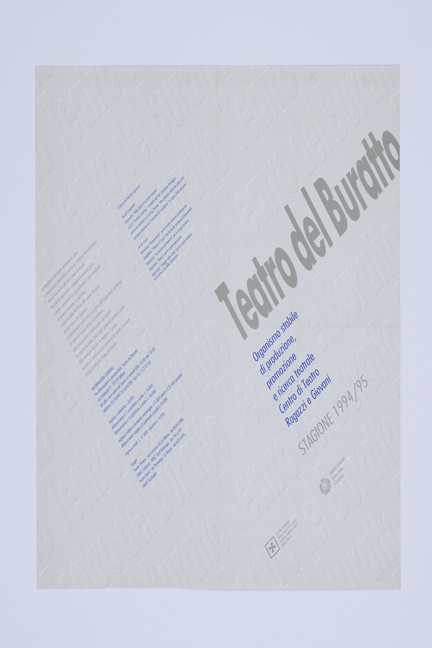 Teatro del Buratto stagione 1994/1995, Composizione di caratteri tipografici (manifesto) - ambito italiano (XX)