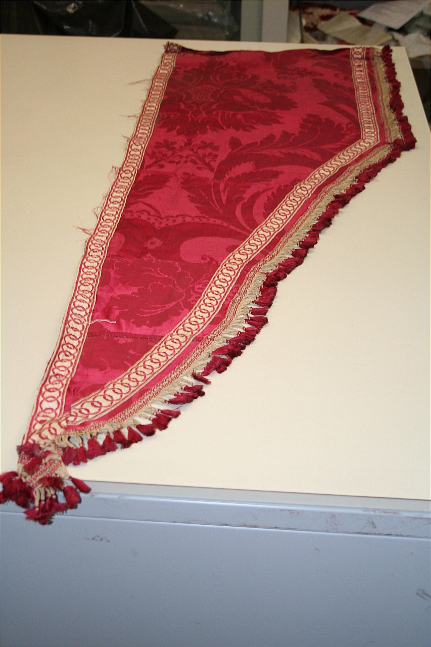 pendone, elemento d'insieme - manifattura italiana (metà sec. XIX)