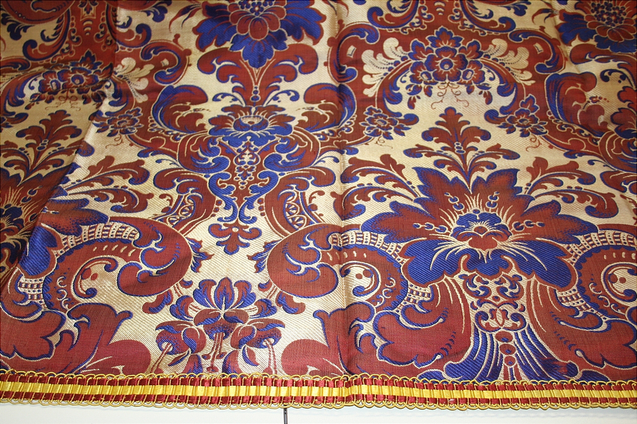 cortinaggio da letto, insieme - manifattura francese, manifattura italiana (ultimo quarto sec. XIX)