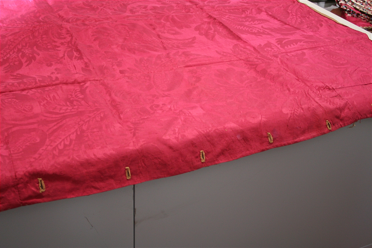 cortinaggio da lettino, insieme - manifattura genovese (sec. XIX)