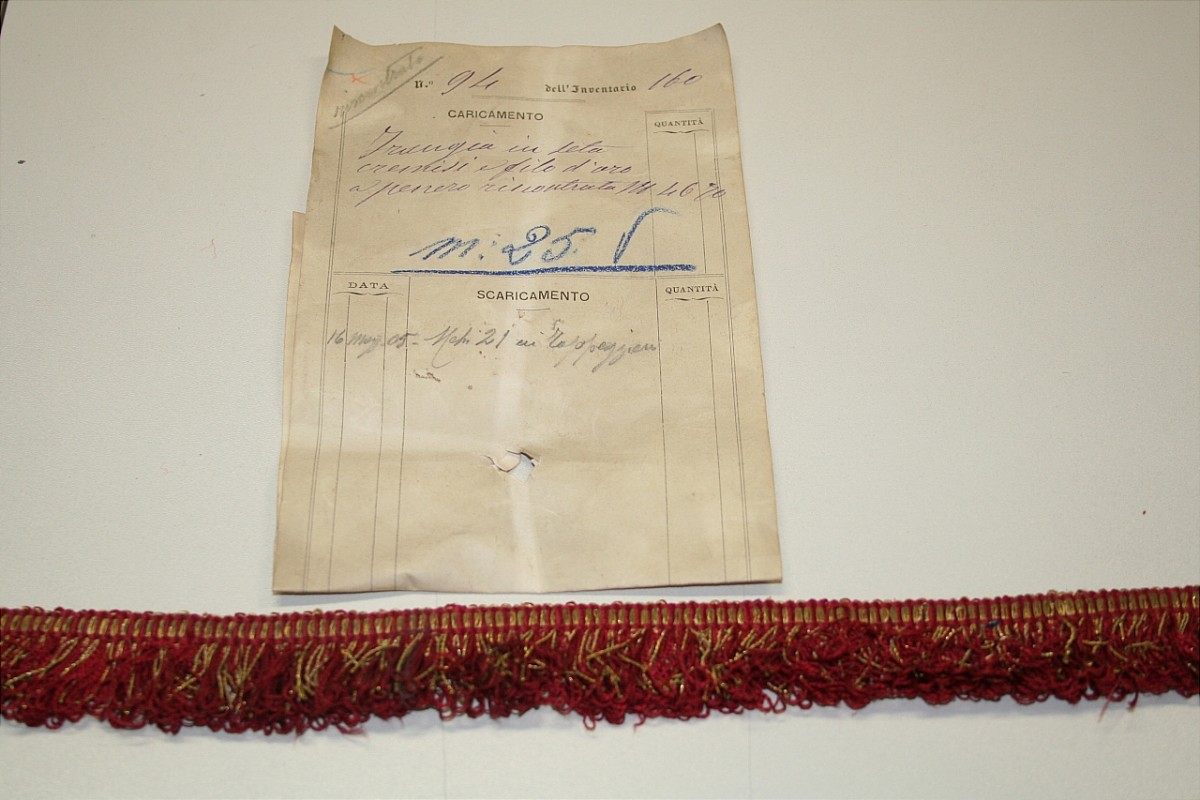 frangia, frammento - manifattura fiorentina (sec. XVIII)