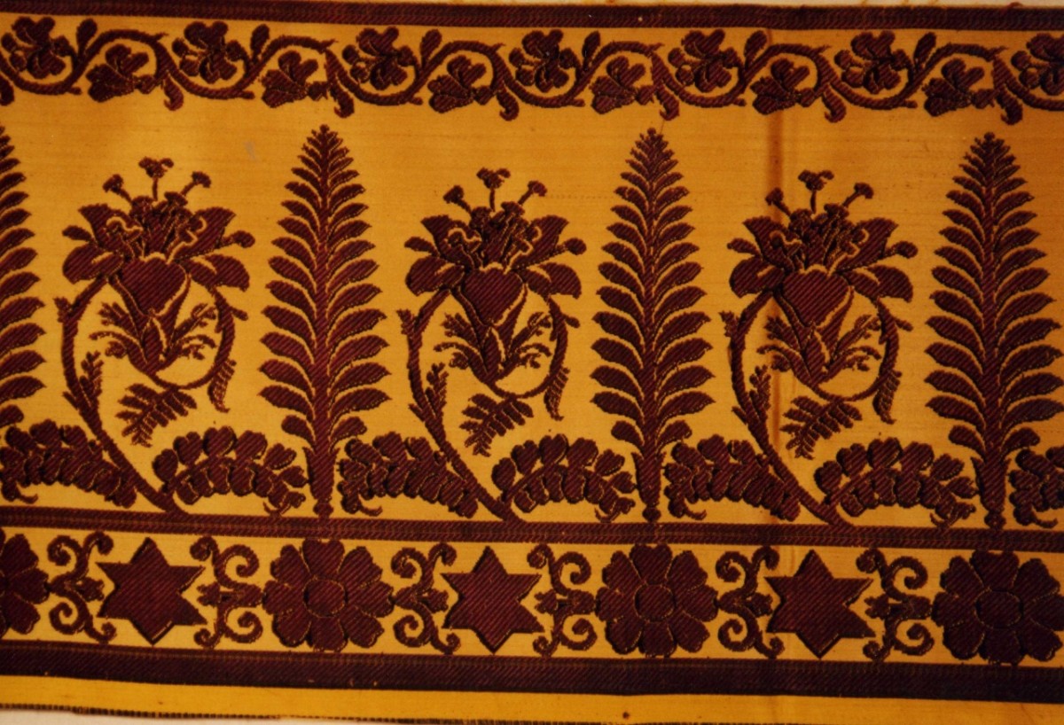 bordura, frammento - manifattura francese, manifattura italiana (sec. XIX)