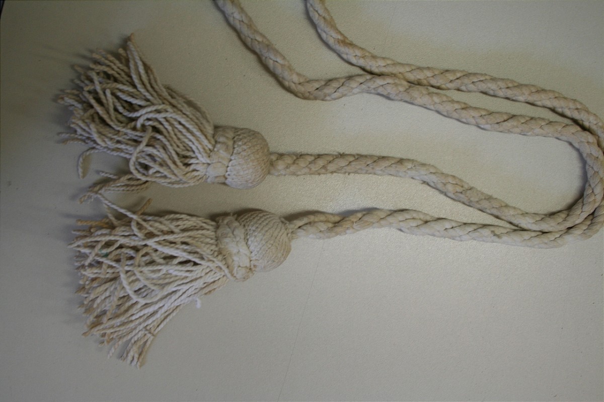 cordone con nappe, coppia - manifattura italiana (fine/ inizio secc. XIX/ XX)