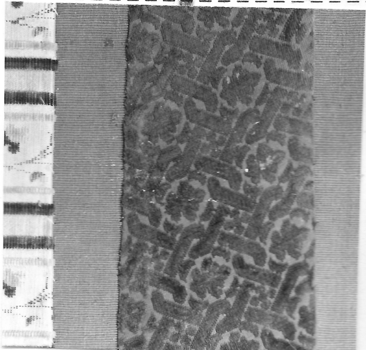 motivi decorativi geometrici e vegetali stilizzati (tessuto, frammento) - manifattura italiana (secc. XVI/ XVII)