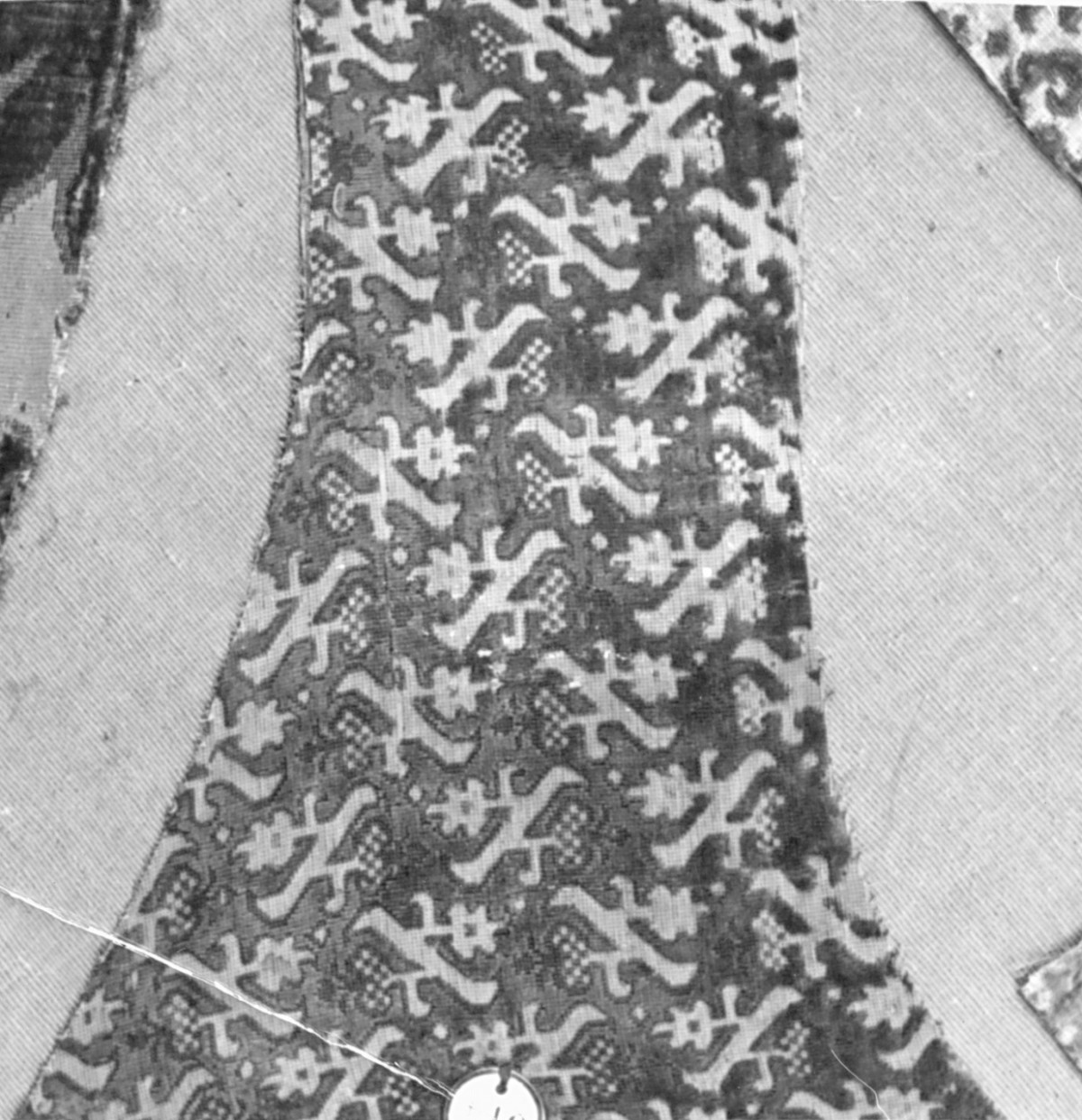 tessuto, elemento d'insieme - manifattura italiana (sec. XVII)